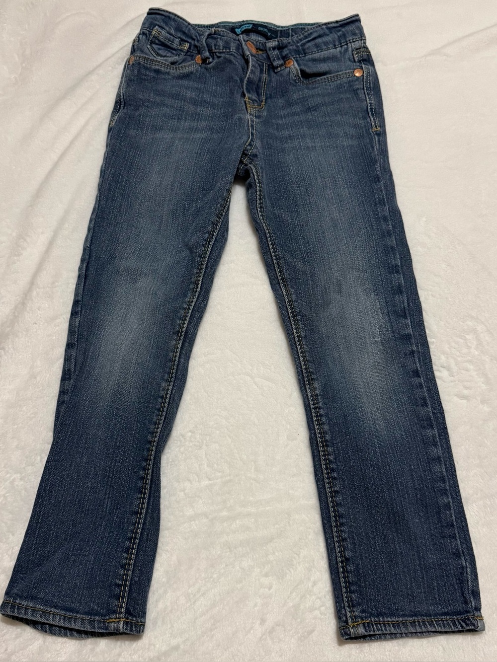 Kids Levi’s Skinny Blue Jeans Size 5 Adjustable Waist